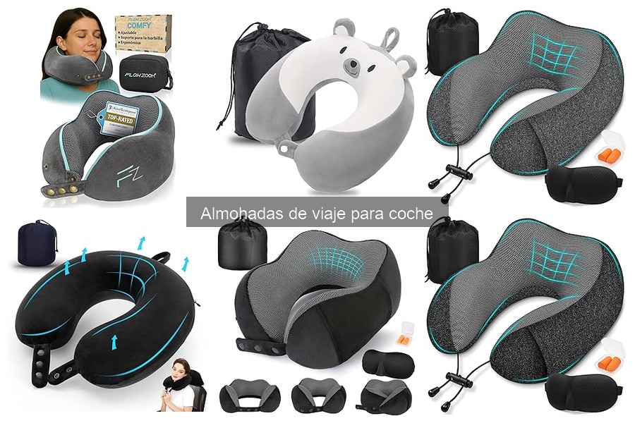 Almohadas de viaje para coche con soporte ortopédico