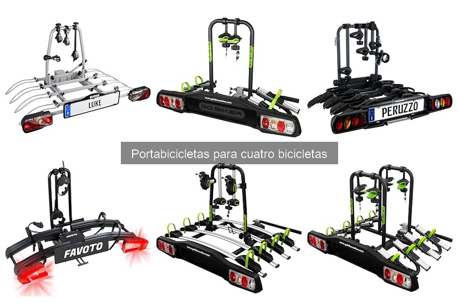 Alternativas a los portabicicletas para cuatro bicicletas
