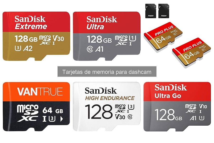 Capacidad ideal de tarjeta de memoria para tu dashcam