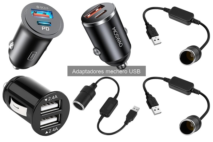 Características clave de los adaptadores mechero USB