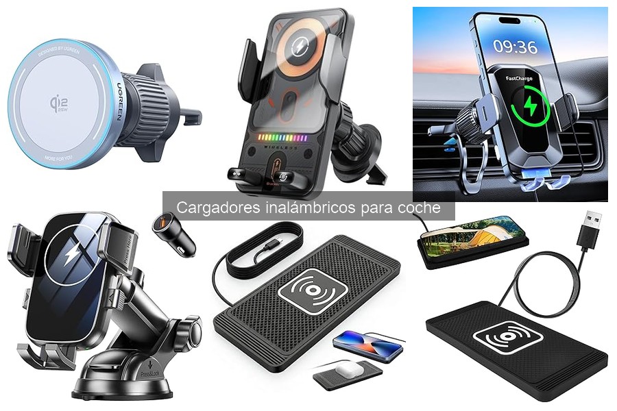 Cargadores inalámbricos para coche compatibles con smartphones