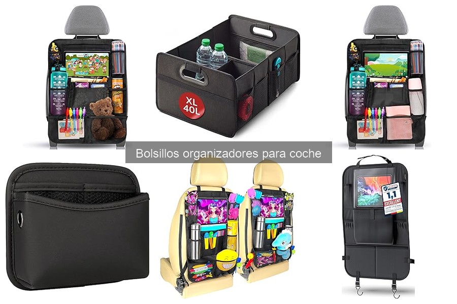 Comparativa de bolsillos organizadores para coche: Trasero vs Consola