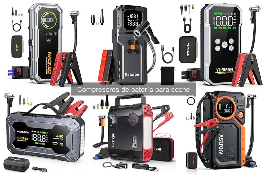 Comparativa de compresores de batería para coche: YUSMAN, AstroAI y AIMAPOW