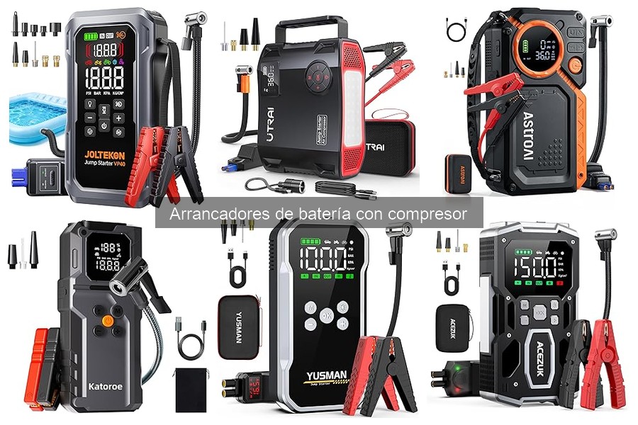 Mejores arrancadores de batería con compresor para coches