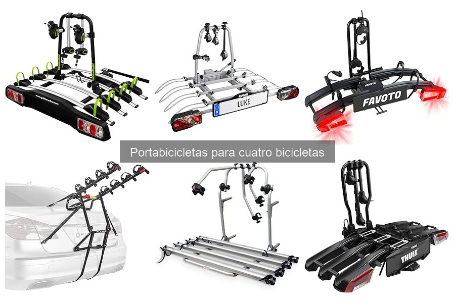 ¿Qué es un portabicicletas para cuatro bicicletas?